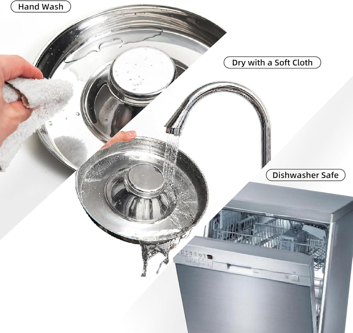 2 Pack Stainless Steel Puppy Bowls, Dog Feeding Bowl
