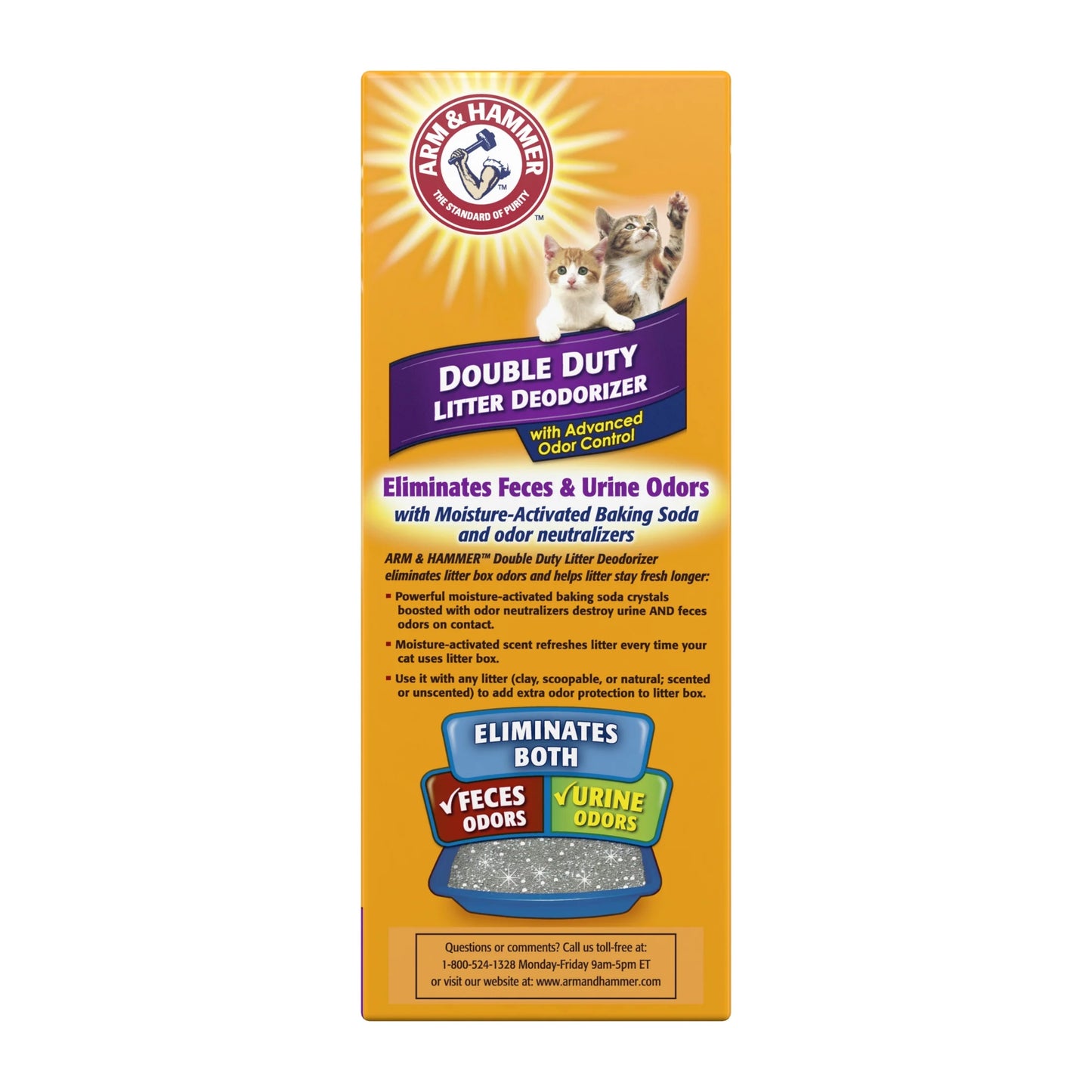 (3 Pack) Double Duty Cat Litter Deodorizer and Pet Odor Eliminator, 33 Oz Box