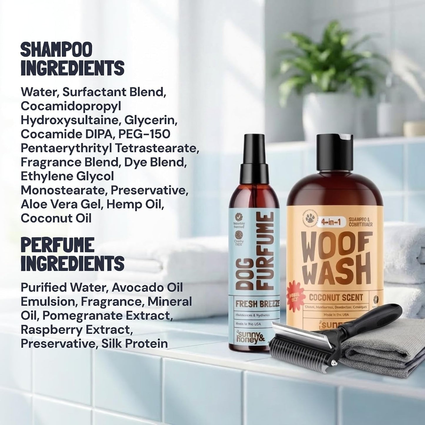 Detangling Dog Shampoo and Conditioner Set