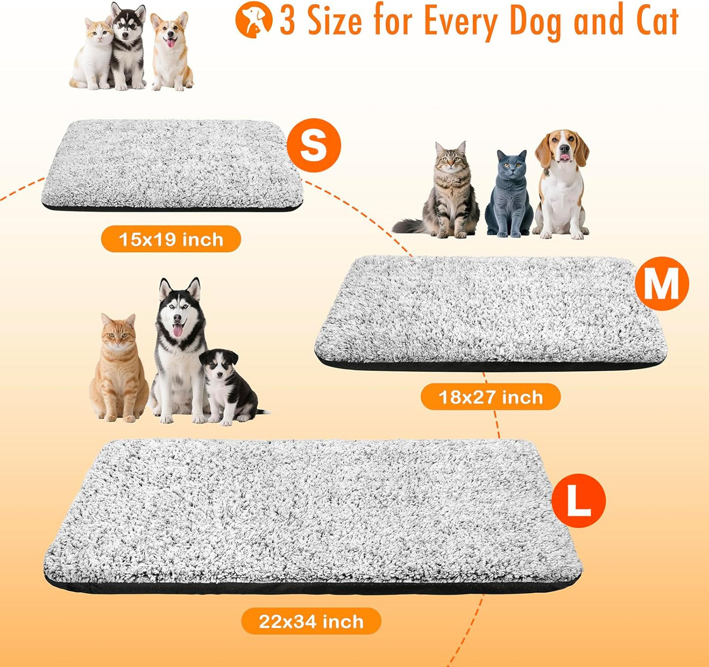 Self Warming Cat Bed, 2.0 Upgraded Thermal Mat for Indoor Cats, 15 X 19 In