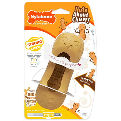 Strong Chew Fillable Peanut Dog Treat Toy, Dog Toy, Peanut Butter Flavor, Medium