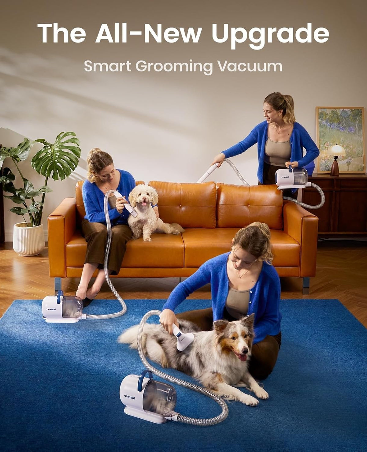 Dog Grooming Vacuum - 15000Pa Suction, Captures 99% Pet Hair to Reduce Sheddi...