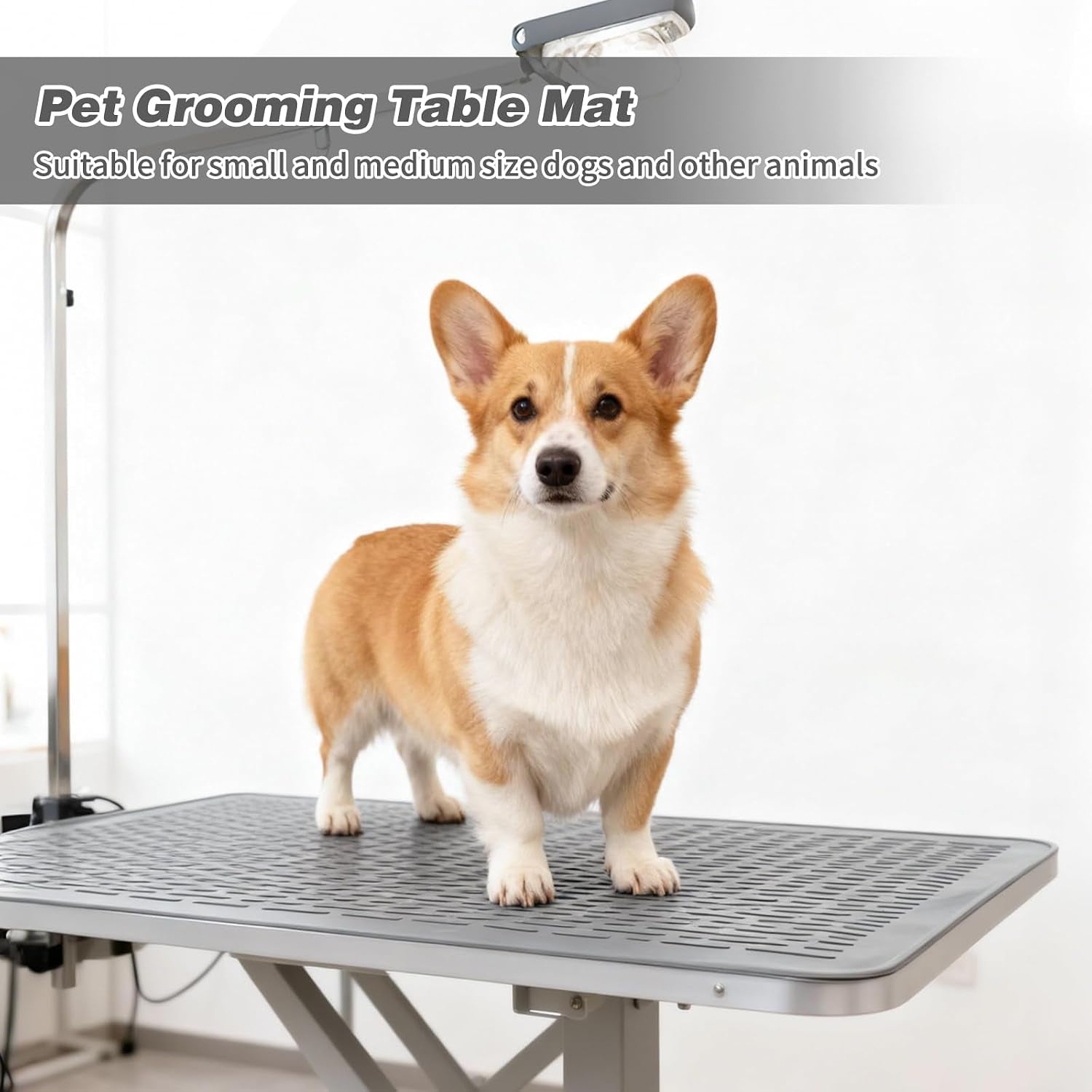 Dog Grooming Table Mat, Non-Slip Silicone Pad, 28 X 19.7 in Grey