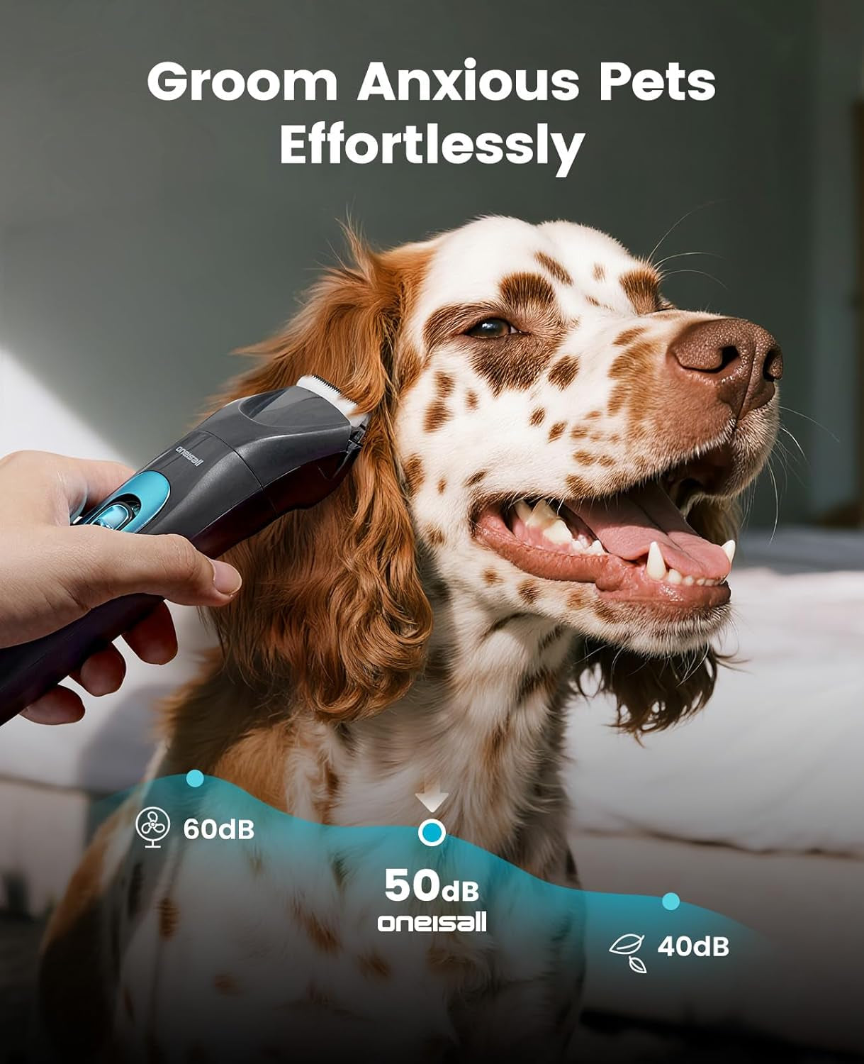 Professional 4-In-1 Dog Grooming Kit with LED Light