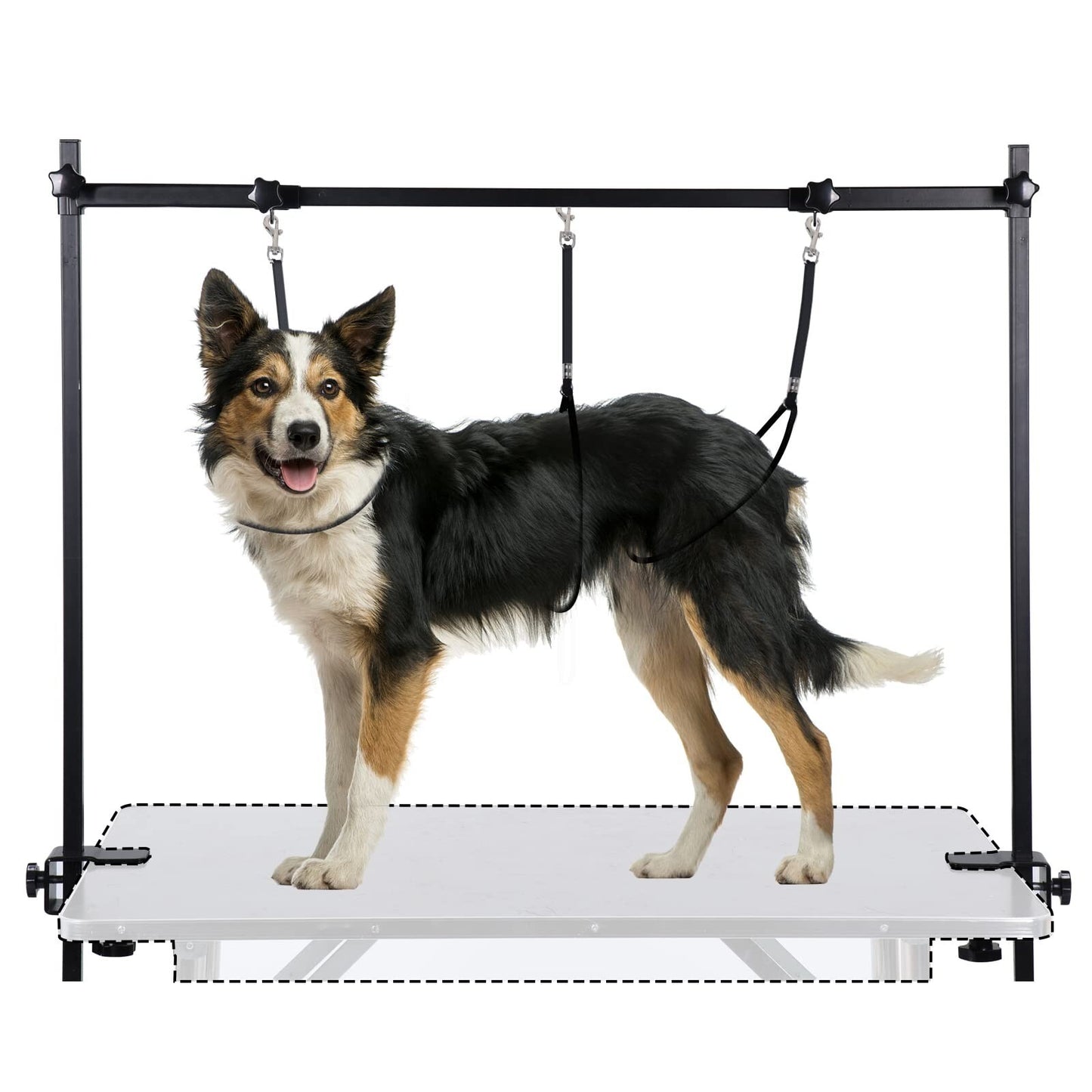 H-Shape Dog Grooming Arm with Clamp, Heavy Duty Pet Grooming Table Arm with L...