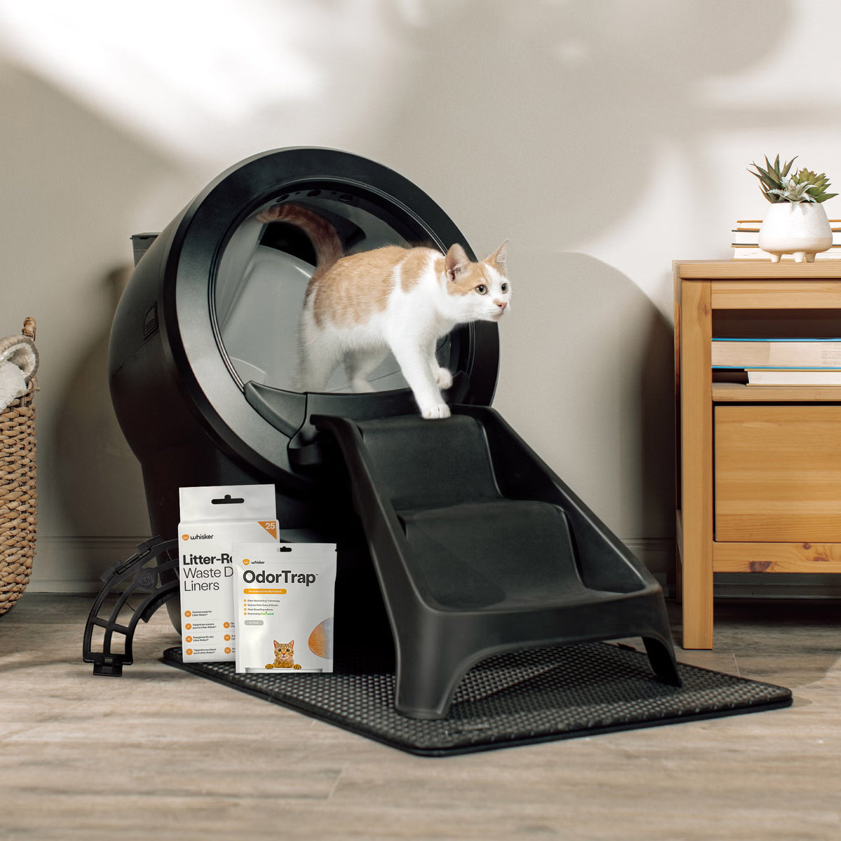 Litter-Robot 4 Self-Cleaning Cat Litter Box, Litterhopper Bundle