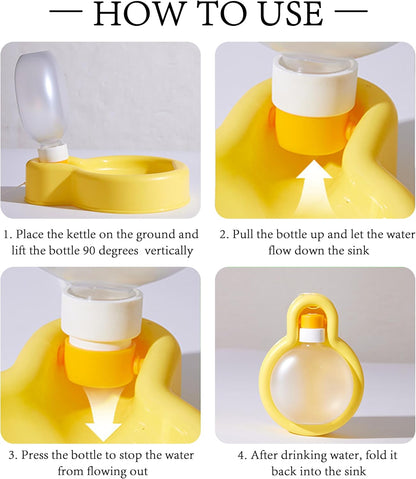 Portable Dog Water Bottle Dispenser, 17Oz, Large, Leak Proof & Foldable Dog Travel Water Bottle Bowl Accessories for Puppy Small Medium Large Dogs Pet Water Bottles for Dogs Walking Outdoor Hiking