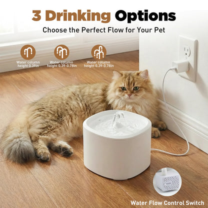 Cat Water Fountain,101Oz/3L Cat Fountain for Drinking Automatic Cat Water Dispenser Bowl for Pets& Small Animals