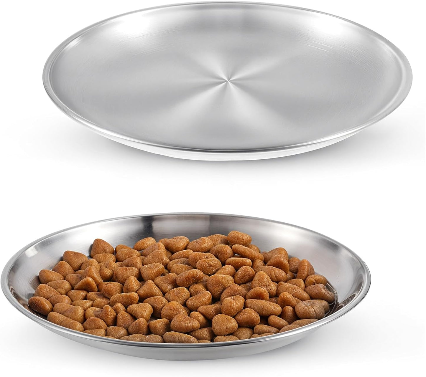 2 Packs Cat Food Bowl Wet Dry Food Water Dish Shallow Feeding