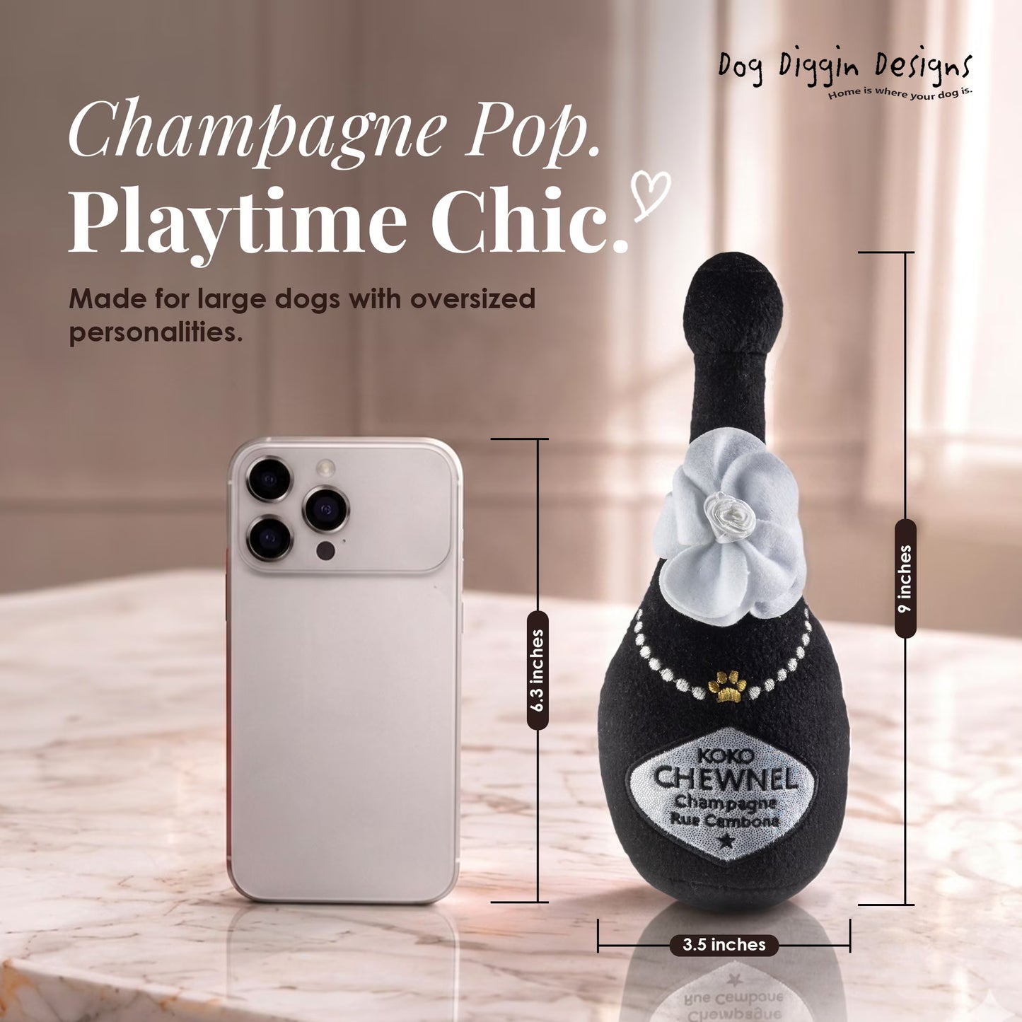 Libation Station Collection | Unique Squeaky Parody Plush Dog Toys – Shaken, Not Stirred