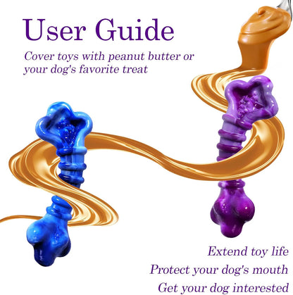 2-Pack Indestructible Dog Chew Toys for 25-75Lbs Aggressive Chewers