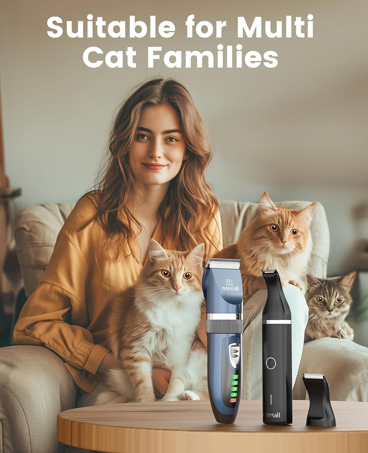 Cat Clippers and Paw Trimmer 3 in 1 Cat Grooming Kit