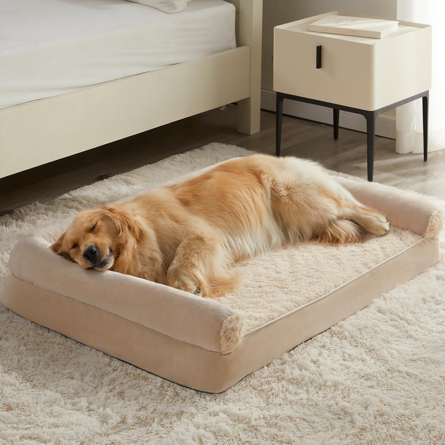 Orthopedic Washable XXL Dog Bed for Senior Dog Cozy Sleep