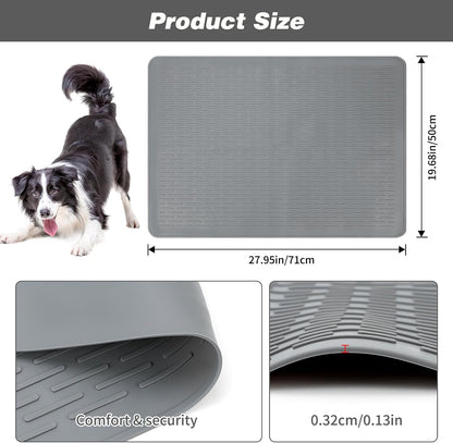 Dog Grooming Table Mat, Non-Slip Silicone Pad, 28 X 19.7 in Grey