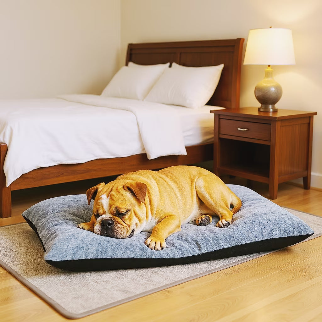 Washable Dog Bed for Medium Dogs Dog Crate Mat 36 Inch Comfy Fluffy Kennel Pad Anti-Slip for Dogs up to 72 Lbs, 36" X 26"