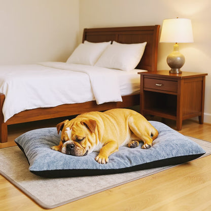 Washable Dog Bed for Medium Dogs Dog Crate Mat 36 Inch Comfy Fluffy Kennel Pad Anti-Slip for Dogs up to 72 Lbs, 36" X 26"