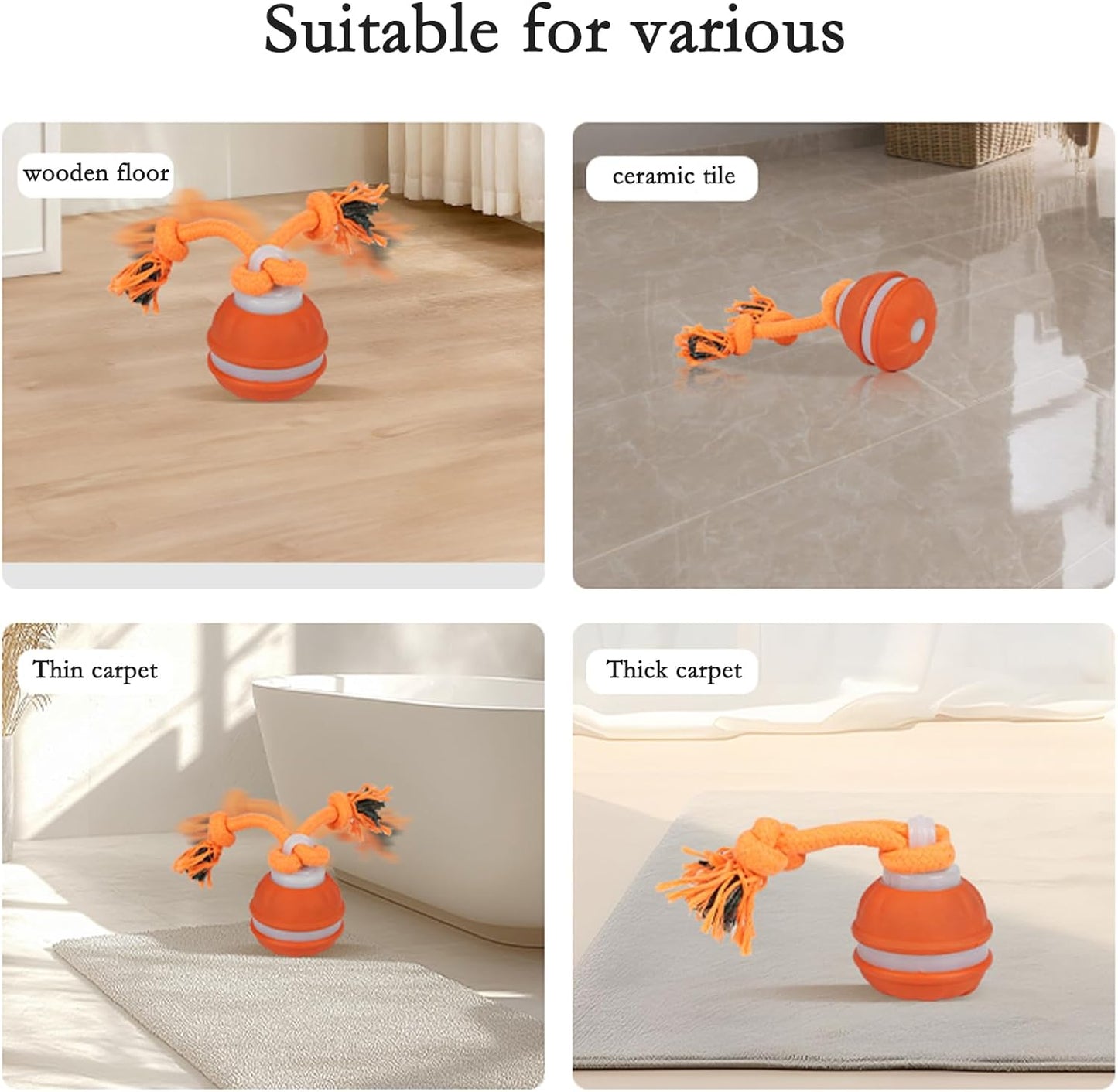 Interactive Dog Toys for Small Dogs – Peppy Pet Ball & Chase Buddy Dog Toy Active Rolling Puppy Toys to Keep Them Busy, Daily Training Interactive Puppy Toys