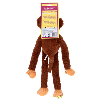 Swingin' Safari Plush Monkey Dog Toy with Squeakers, 19 Inches