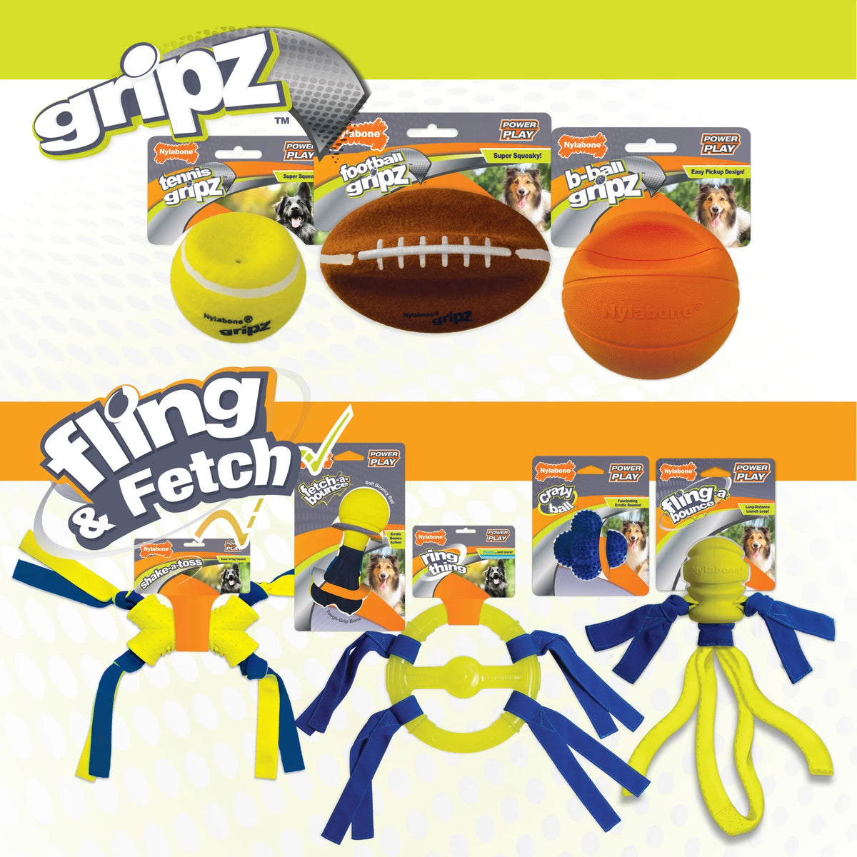 Power Play Football Dog Toy, Dog Balls, Squeaky Toy for Dogs, Large