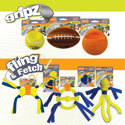 Power Play Football Dog Toy, Dog Balls, Squeaky Toy for Dogs, Large