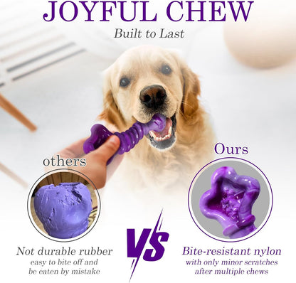 2-Pack Indestructible Dog Chew Toys for 25-75Lbs Aggressive Chewers