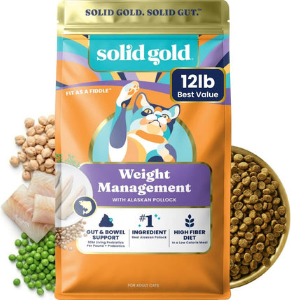 Weight Management Alaskan Pollock Cat Food, Adult Cats, 12LB