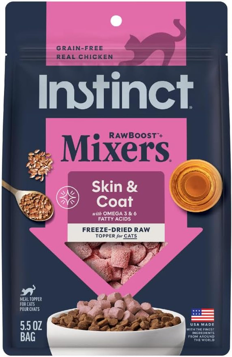 Freeze Dried Mixers, Cat Food Toppers, Skin & Coat, 5.5 Oz