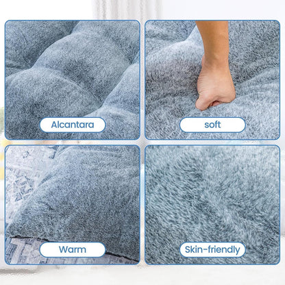 Washable Dog Bed for Medium Dogs Dog Crate Mat 36 Inch Comfy Fluffy Kennel Pad Anti-Slip for Dogs up to 72 Lbs, 36" X 26"