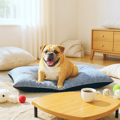 Washable Dog Bed for Medium Dogs Dog Crate Mat 36 Inch Comfy Fluffy Kennel Pad Anti-Slip for Dogs up to 72 Lbs, 36" X 26"
