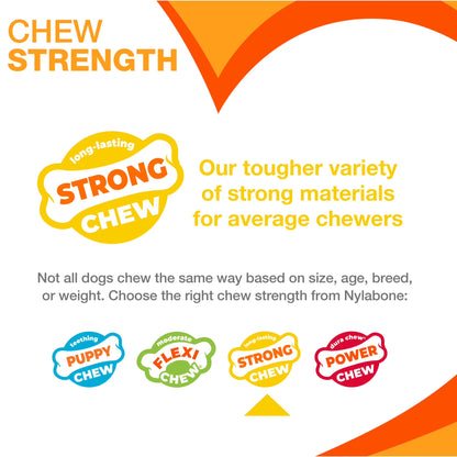 Strong Chew Fillable Peanut Dog Treat Toy, Dog Toy, Peanut Butter Flavor, Medium
