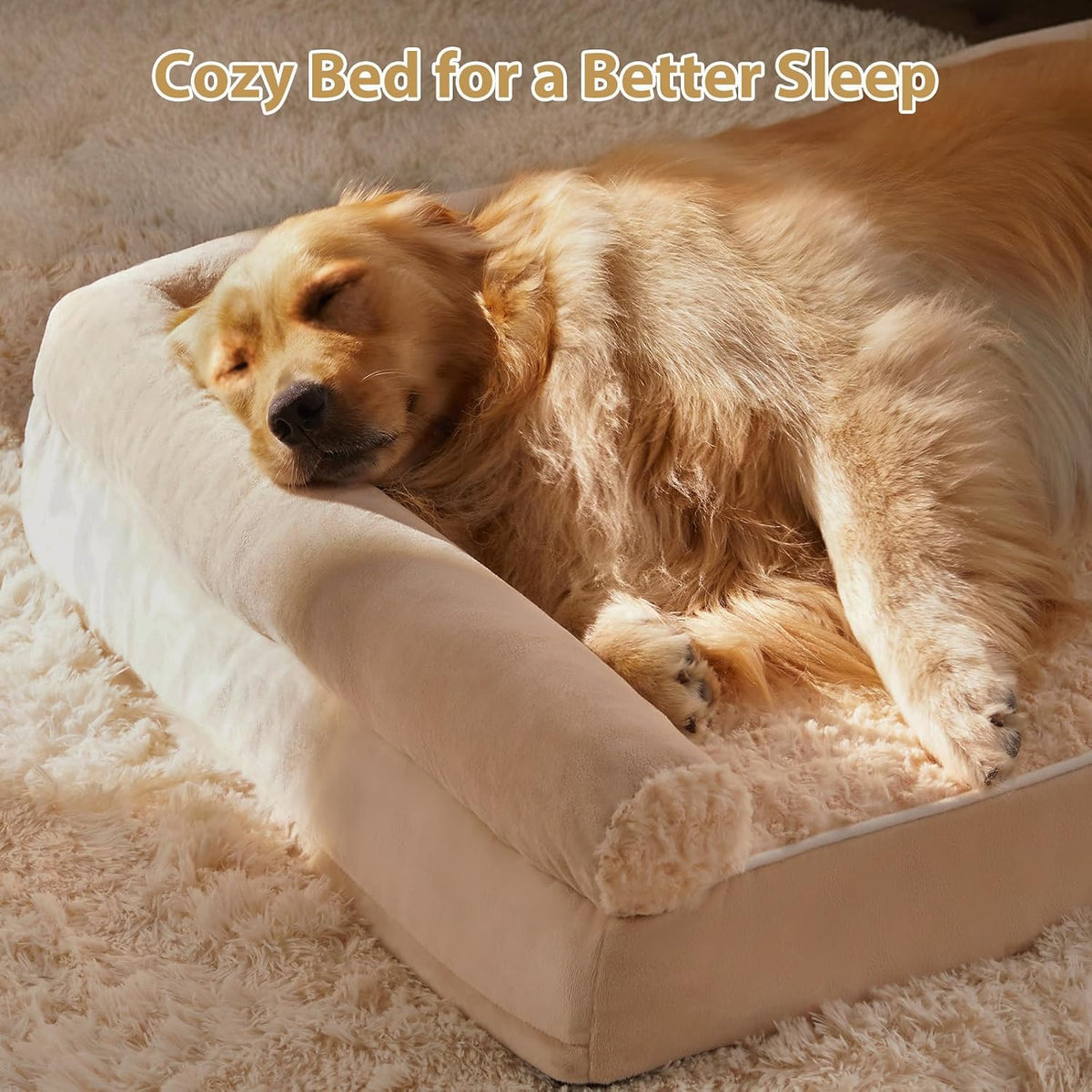 Orthopedic Washable XXL Dog Bed for Senior Dog Cozy Sleep