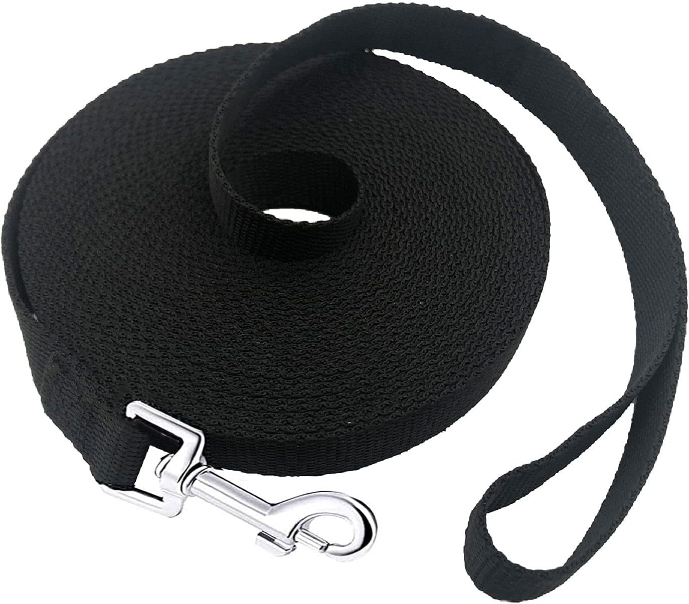 15Ft 20Ft 30Ft 40Ft 50Ft Long Dog/Puppy Lead Obedience Recall Training Dog Leashes for Small Medium Dogs Camping, Training, Play, or Backyard (50 FT, Black)