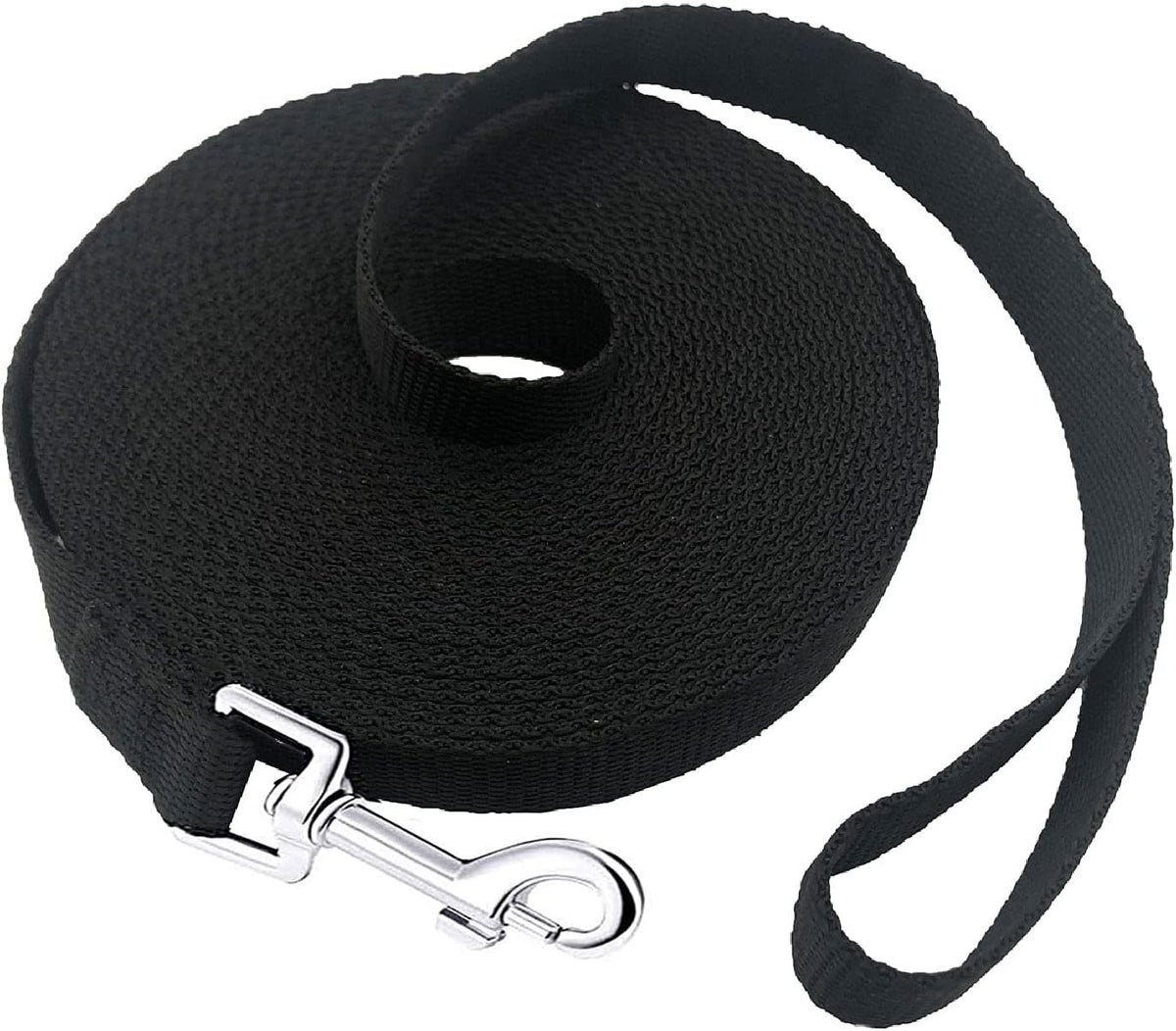 15Ft 20Ft 30Ft 40Ft 50Ft Long Dog/Puppy Lead Obedience Recall Training Dog Leashes for Small Medium Dogs Camping, Training, Play, or Backyard (50 FT, Black)