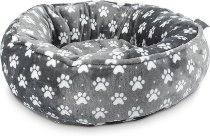 Studio Paw Dot Charcoal Small Circle Microplush Pet Bed 18" - Poly Filled - Machine Washable