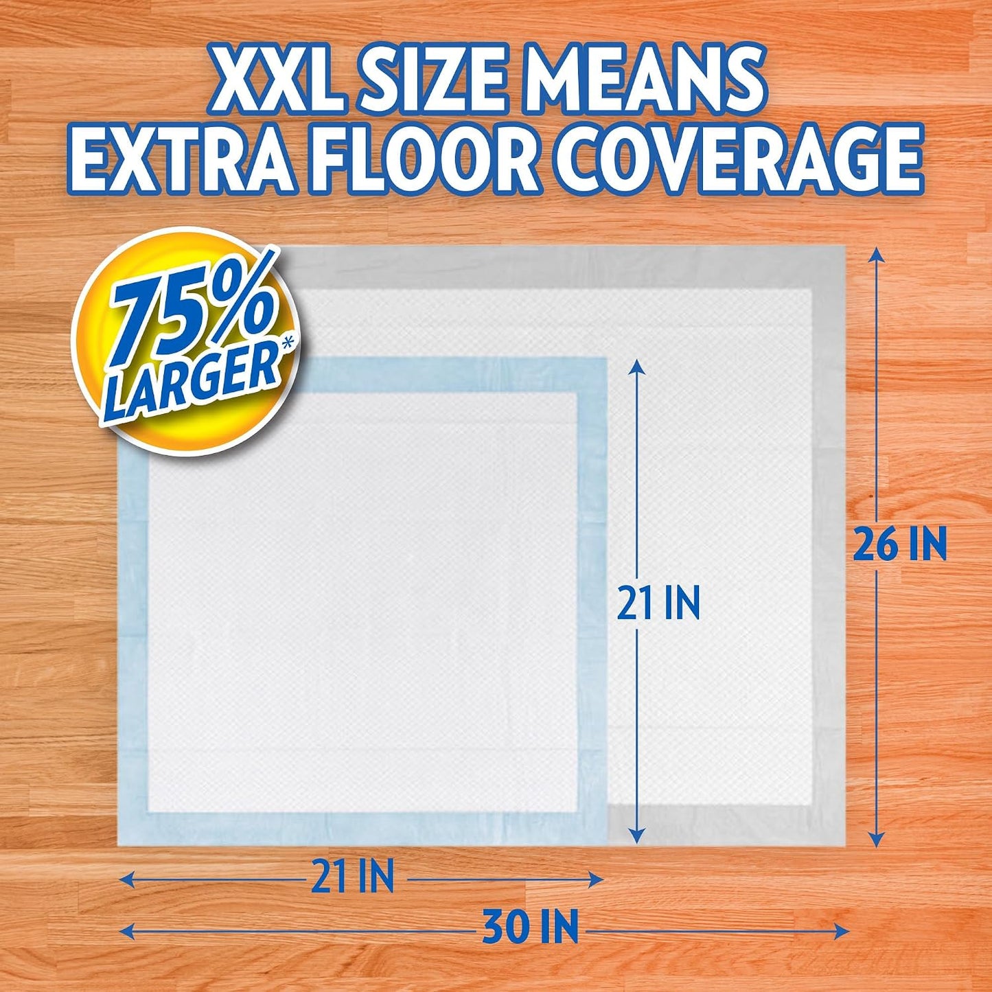 Petcare XXL Puppy Pads, Heavy Duty Pee Pads for Dogs, 26X30, 30 Count