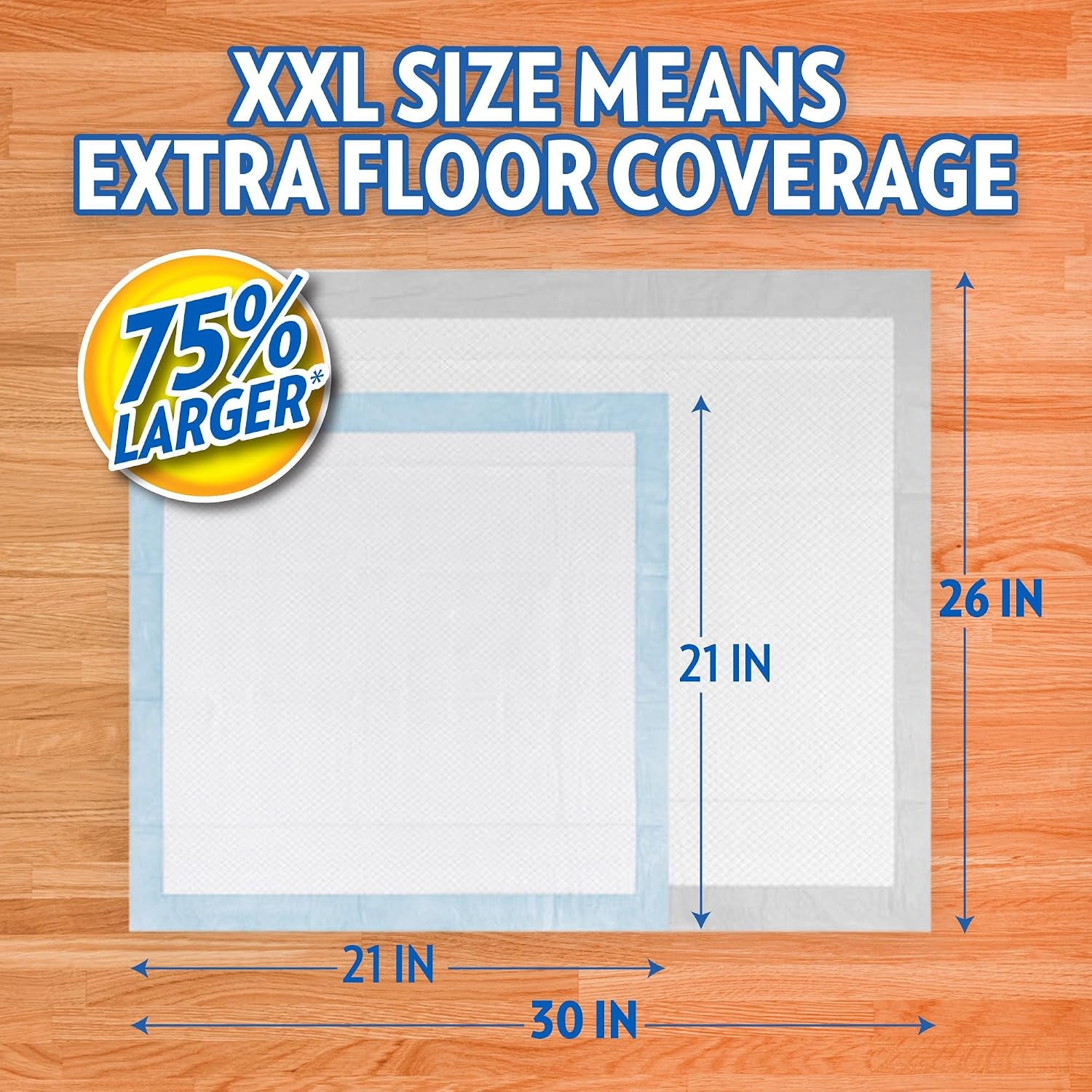 Petcare XXL Puppy Pads, Heavy Duty Pee Pads for Dogs, 26X30, 30 Count