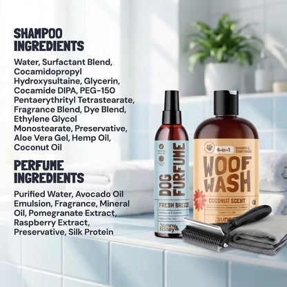 Detangling Dog Shampoo and Conditioner Set