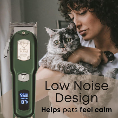 Cat Clippers for Matted Hair - Low Noise Trimmer for Long Hair Cats