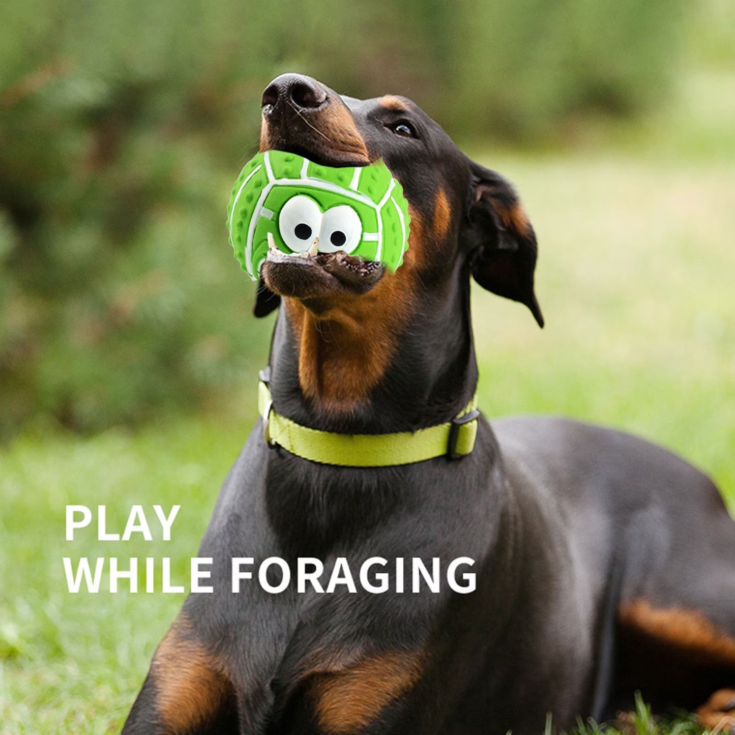 Rubber , Tennis  Soft Dog Balls for Aggressive Chewers, Tough Durable Dogs Toys, Interactive Play Squeaky Dog Toy for Small Dogs