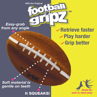 Power Play Football Dog Toy, Dog Balls, Squeaky Toy for Dogs, Large