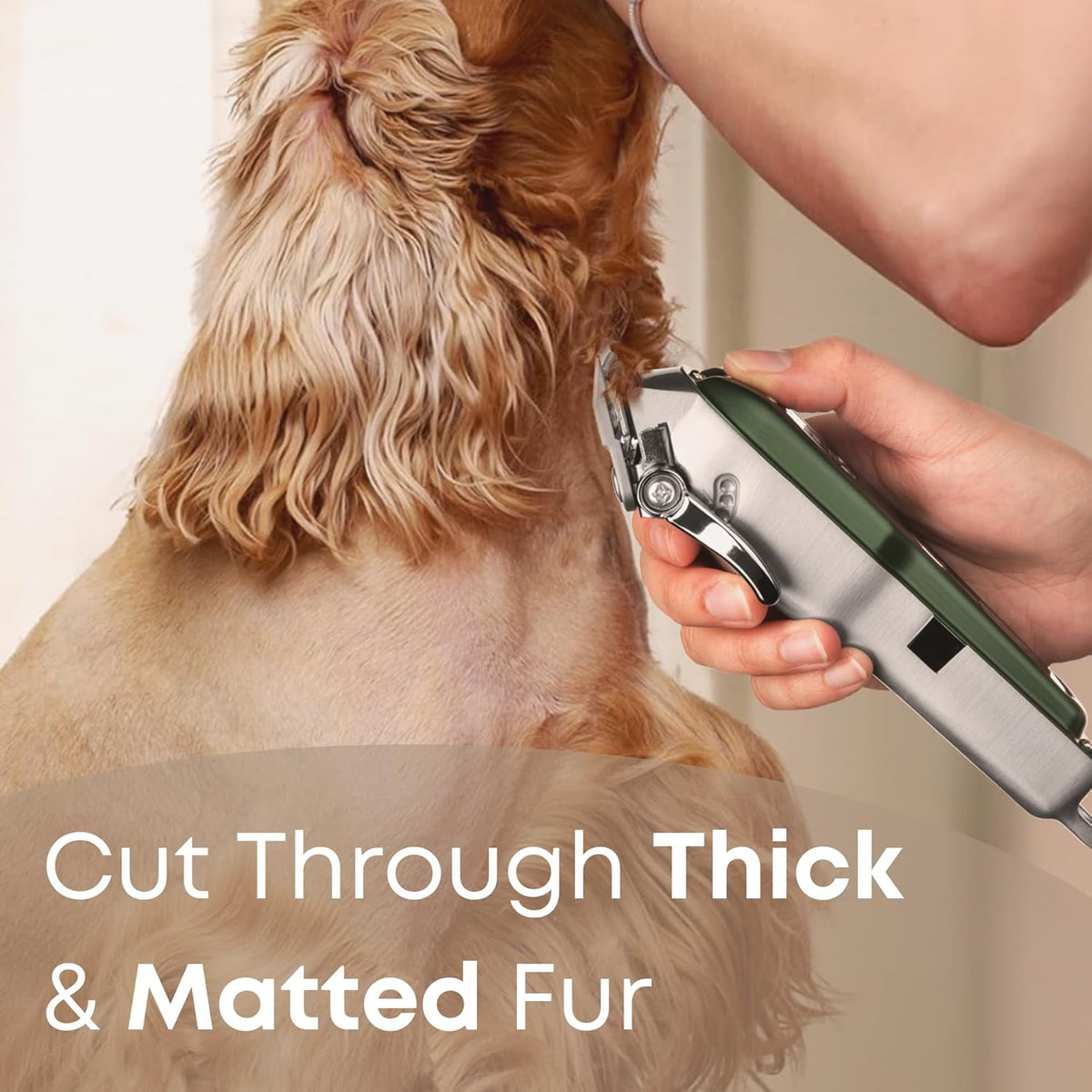 Cat Clippers for Matted Hair - Low Noise Trimmer for Long Hair Cats