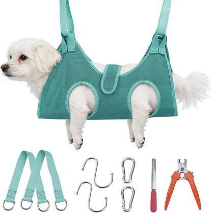 Dog Grooming Hammock for Small Dogs & Cats, Pet Nail Sling Harness