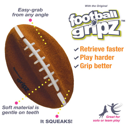 Power Play Football Dog Toy, Dog Balls, Squeaky Toy for Dogs, Large