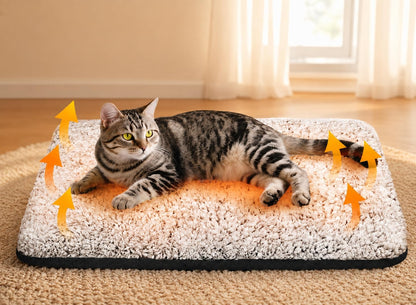 Self Warming Cat Bed, 2.0 Upgraded Thermal Mat for Indoor Cats, 15 X 19 In
