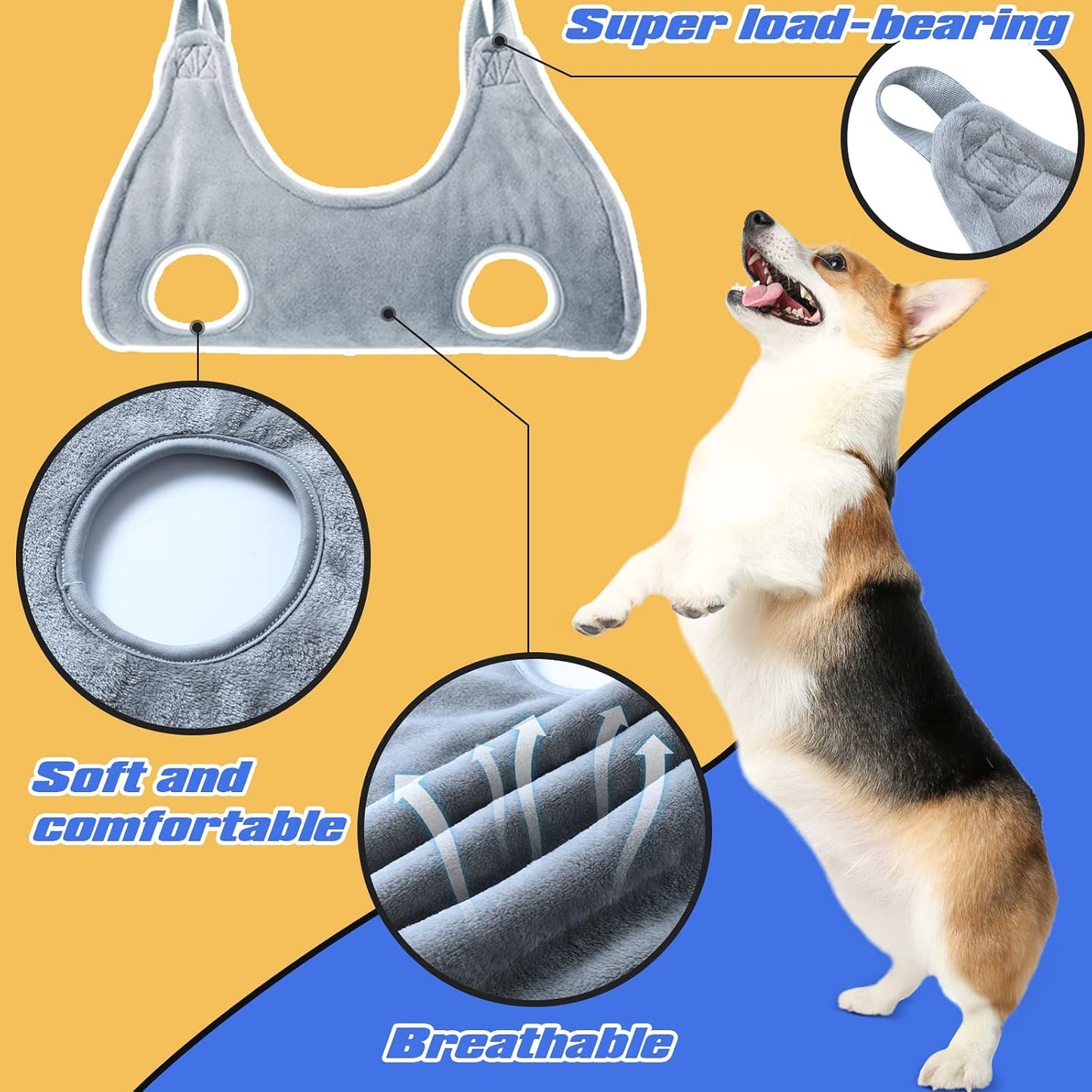 Dog Grooming Kit, Dog Grooming Supplies, Dog Grooming Hammock, Dog Grooming Harness, Dog Nail Clippers, Dog Nail Grinder, Hooks(Pro Version, S)
