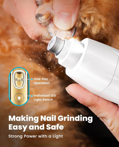 Quiet 4-In-1 Dog Grooming Kit with LED Light