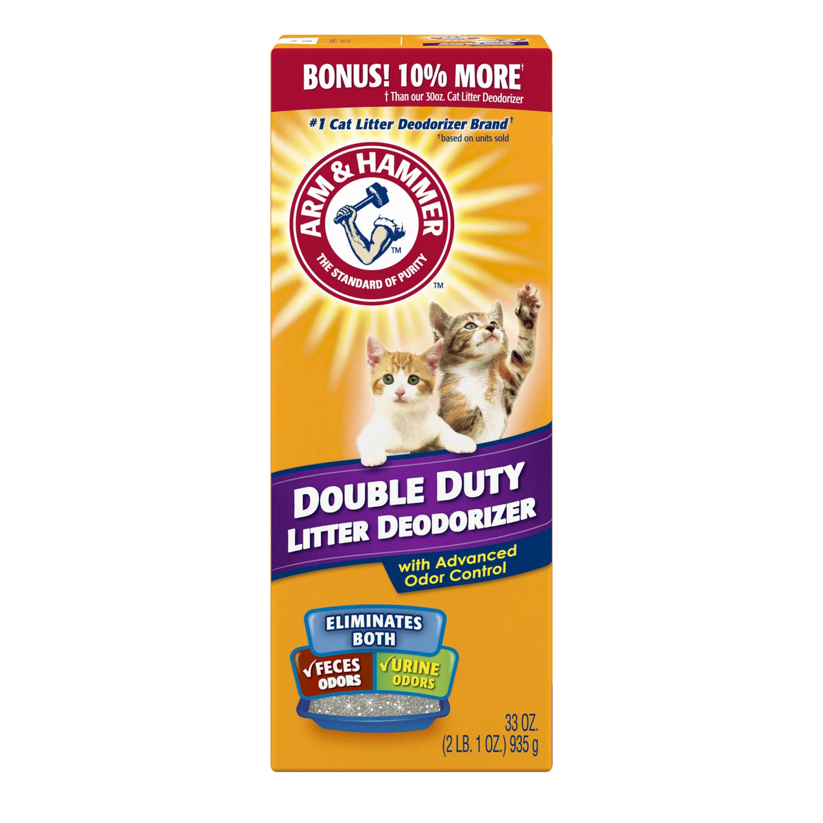 (3 Pack)  Double Duty Cat Litter Deodorizer and Pet Odor Eliminator, 33 Oz Box