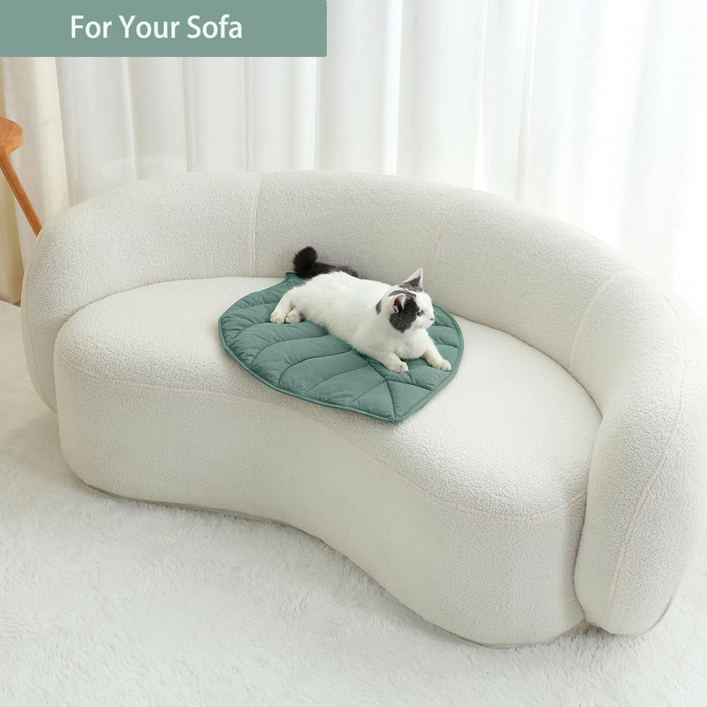 30 X 20 Inch Leaf Shaped Cotton Cat Bed Pad, Warming Cat Mat, Pet Warming Pad for Cats, Warmer Mat for Feral and Indoor Cats, 2025 Enlarged and Thickened Leaf Beds