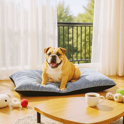 Washable Dog Bed for Medium Dogs Dog Crate Mat 36 Inch Comfy Fluffy Kennel Pad Anti-Slip for Dogs up to 72 Lbs, 36" X 26"