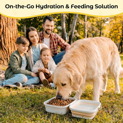 Dog Walking Kit - Pet Pooper Scooper, Biodegradable Waste Bags, Collapsible Travel Bowl, Heavy Duty Dog Leash, Interactive Rubber Ball - Complete Outdoor Pet Supplies for Puppy & Large Dogs